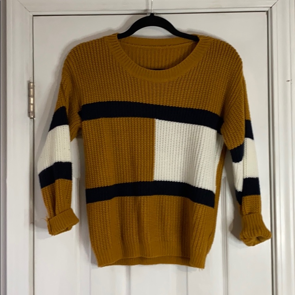 Mustard striped sweater